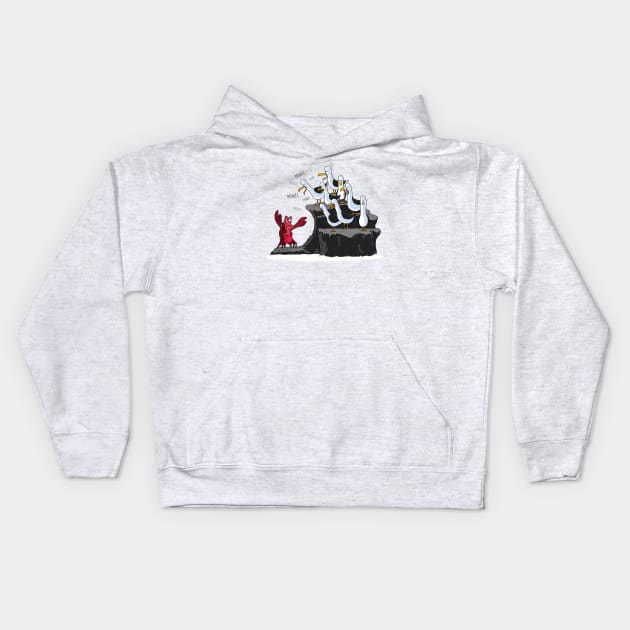 The crab is mine! Kids Hoodie by tinkerpen